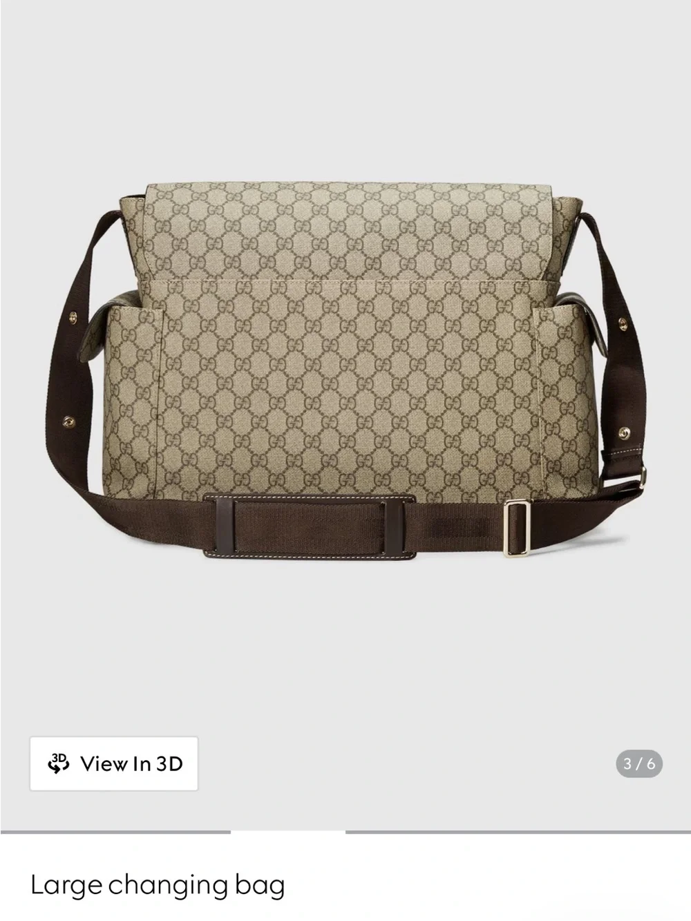 Gucci Beige GG Canvas Large diaper  Bag